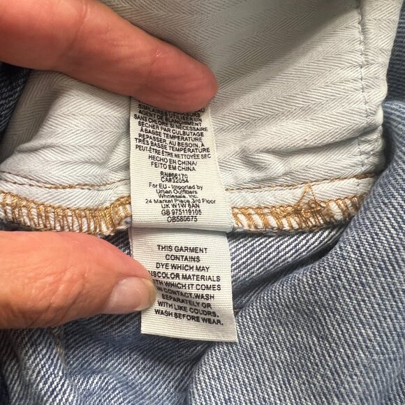 We The Free Denim Cut-Off Shorts Button Fly & Patchwork detailing - Size 25 - Picture 4 of 8